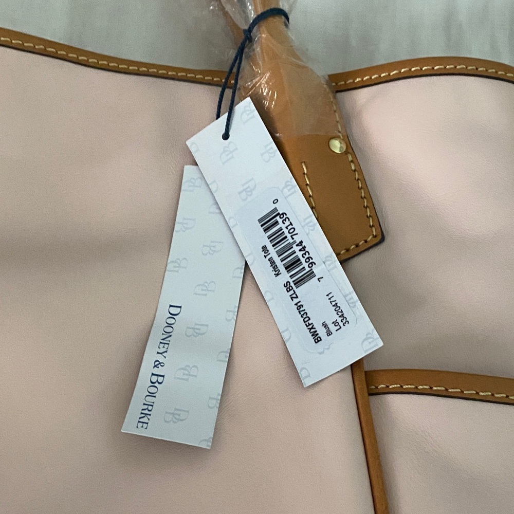 Dooney & Bourke Light Pink and Tan Tote - Picture 2 of 12
